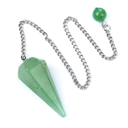 Natural Crystal Pendulum Pendant – Hexagonal Shaped Healing Gemstone