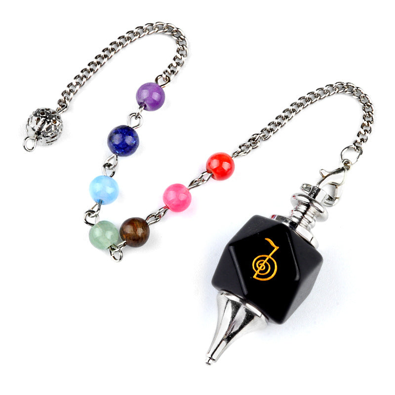 Crystal Pendulum with Reiki Symbols – Cho Ku Rei Energy Healing