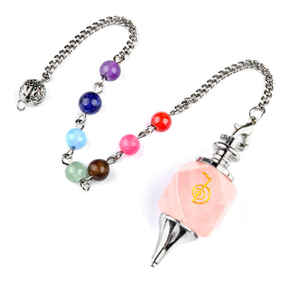 Crystal Pendulum with Reiki Symbols – Cho Ku Rei Energy Healing