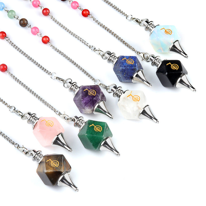 Crystal Pendulum with Reiki Symbols – Cho Ku Rei Energy Healing