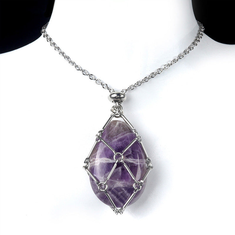 crystal necklace and pendant